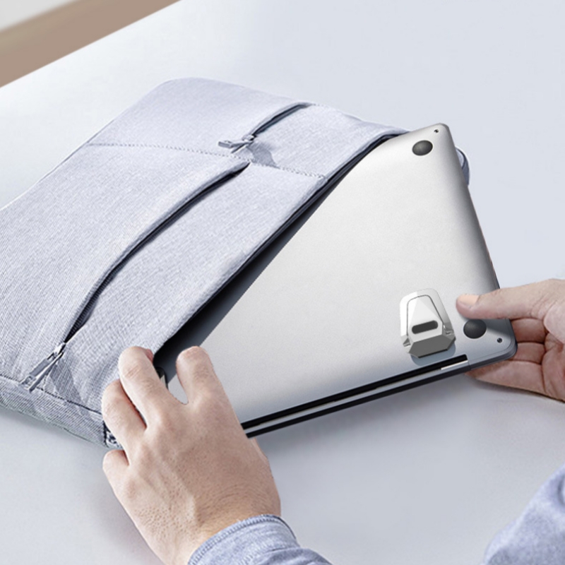 Self-Adhesive Back Holder Mini Laptop Stand Foldable Ergonomic Laptop Raised Heat Dissipation Bracket Stand for Laptop