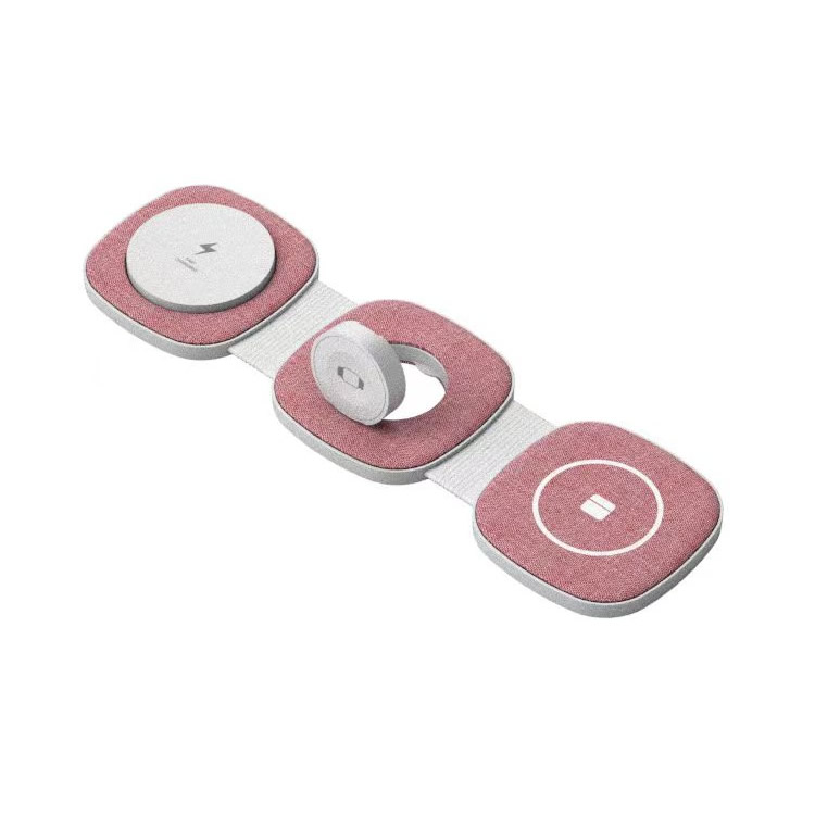 3 in 1 Fabric Wireless Charger Station Magnetic Charging Dock 4 in one 15W Fast Phone Charge Stand For iPhone 14 13 12