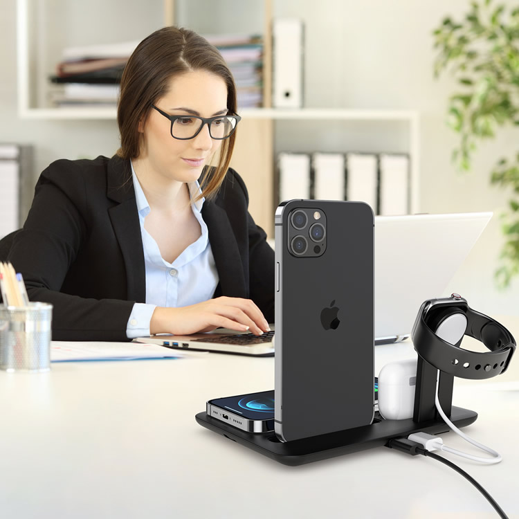 Best Seller Multi-function Detachable Charger Stand 5 in 1 Wireless Charging Dock Station for Apple Products
