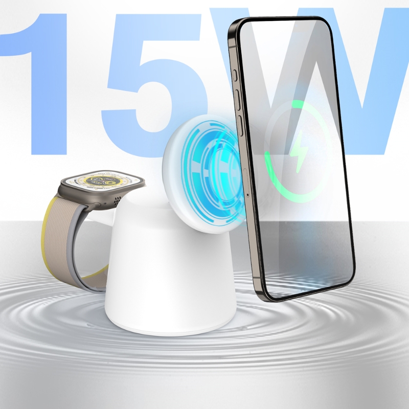 Unique Ideas 2024 Smart Mobile Phone Multi Function Wireless Charging Station For Apple Charger Stand For iPhone Samsung