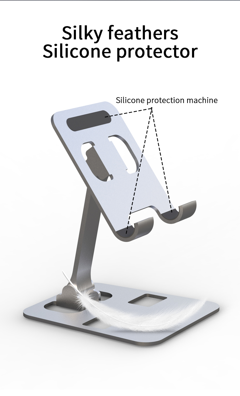 Foldable Cell Phone Stand for Desk Adjustable Portable Aluminum Metal Phone Holder for All Phone iPhone iPad Tablet