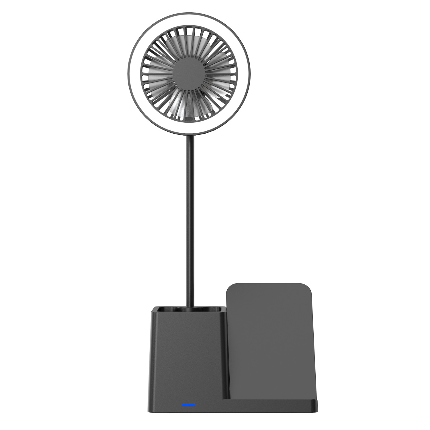 Competitive price smart LED lamp wireless charger with fan 4 in 1 15W fast wireless charging with eye protection desk lamp fan