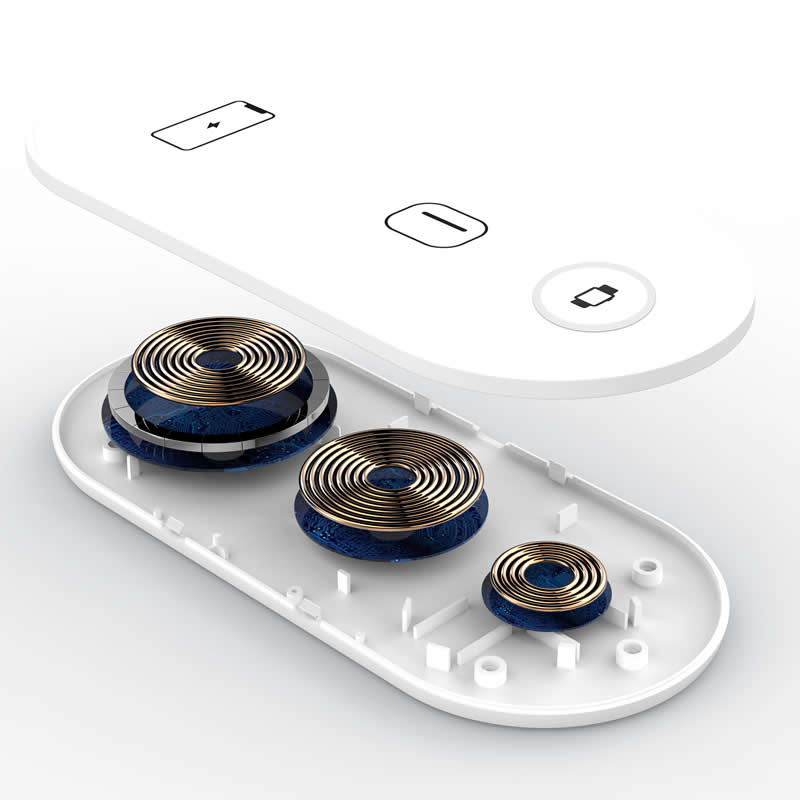 Good Price Universal 3 in 1 15W Wireless Phone Charger Pad Portable Custom Fast Charging Dock for iPhone