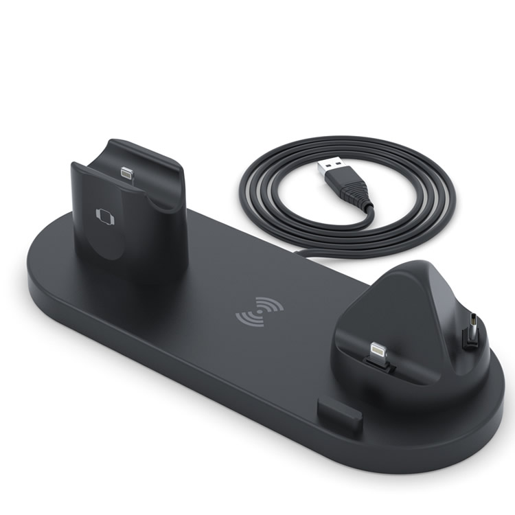 Smart 4 in 1 universal mobile phone wireless charging station for iphone,airpods and iwatch