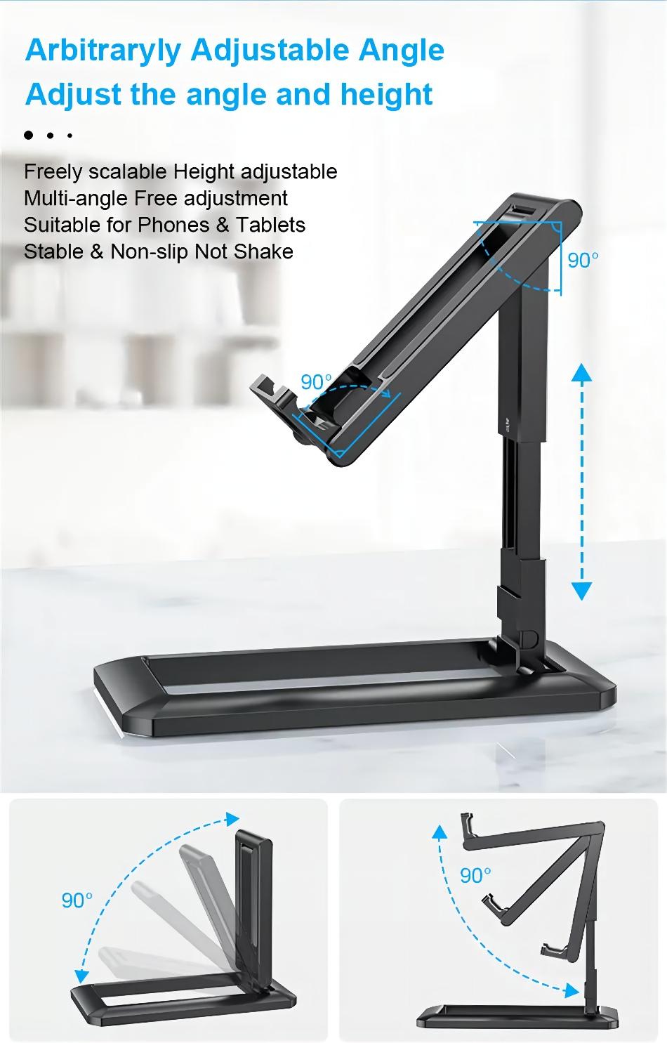Foldable Desktop Phone Holder For Huawei iPhone Xiaomi Samsung Adjustable Mobile Phone Holder Stand For Tablet iPad