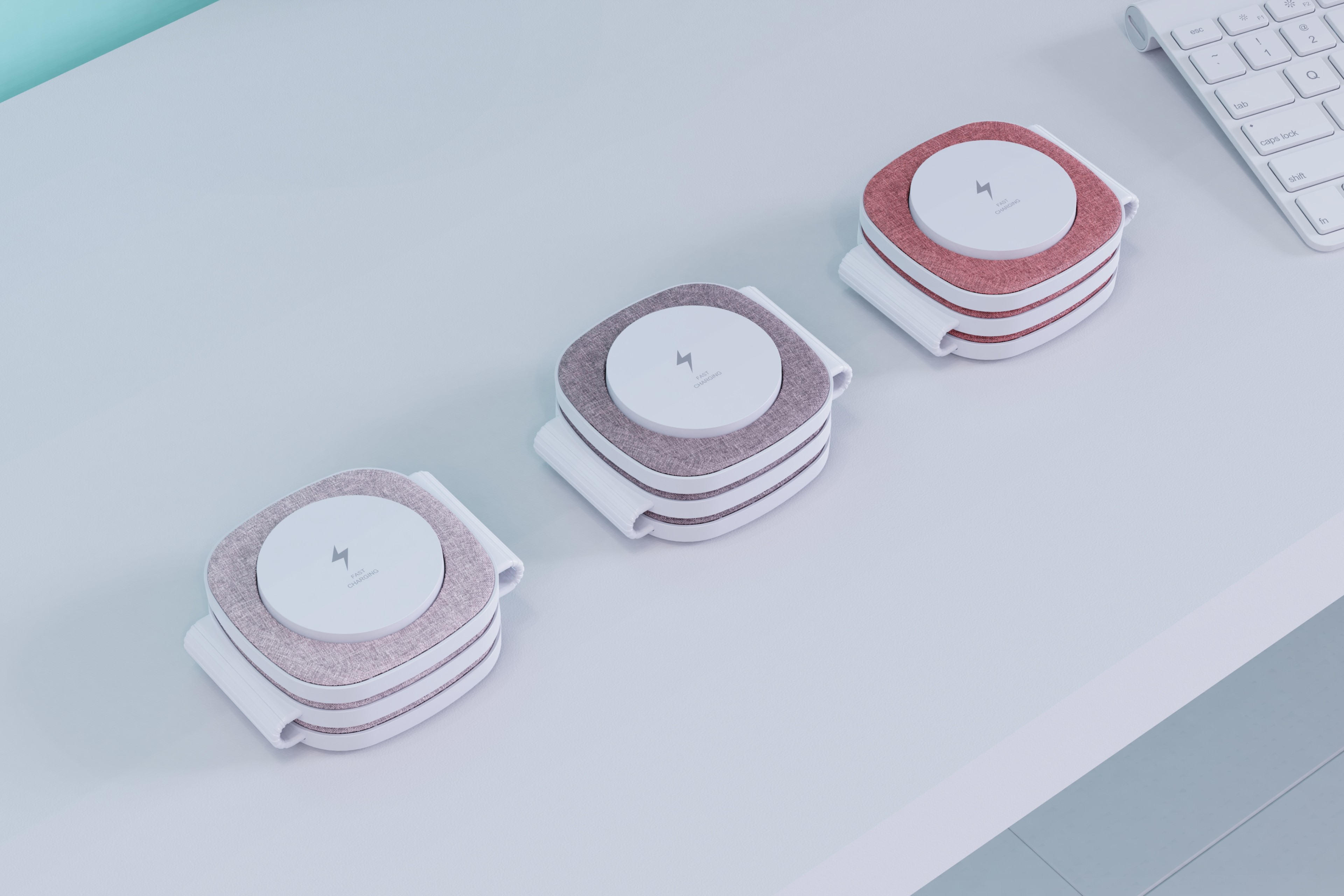 Factory Direct 3 In 1 Foldable Wireless Charger Wireless Charging Station for Iphone Iwatch Airpods Fabric Charger Stand