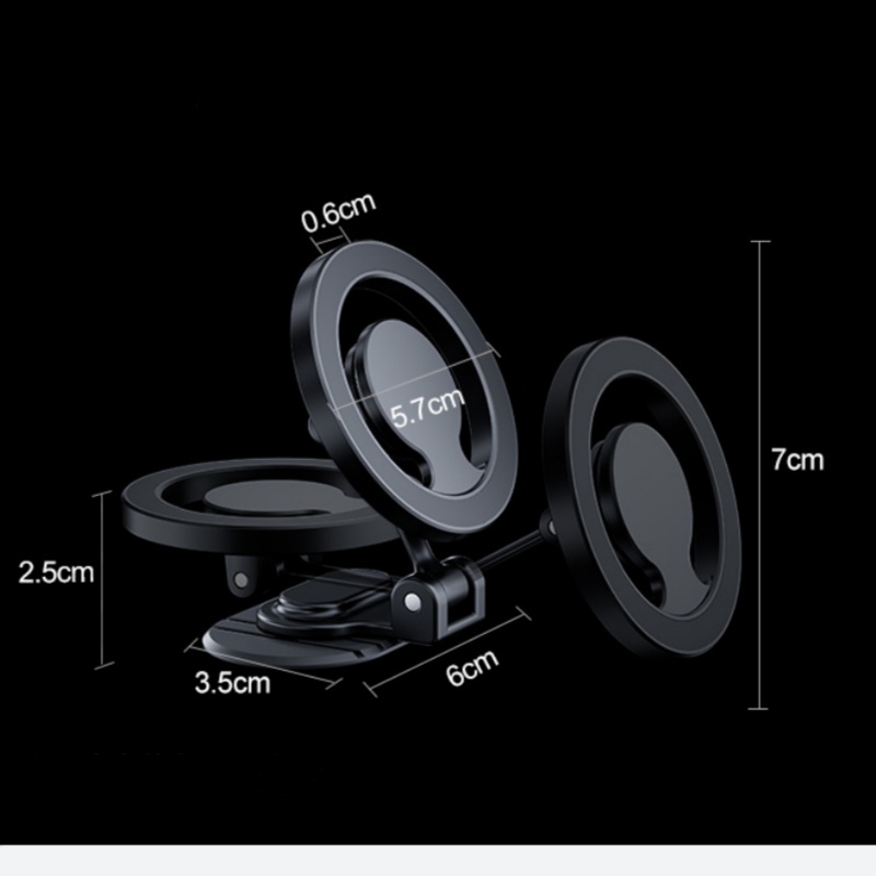Car Accessories Aluminum 360 Adjustable Magnet Phone Stand Dashboard Cell Phone Holder Folding Car Mount Magnetic Phone Holder