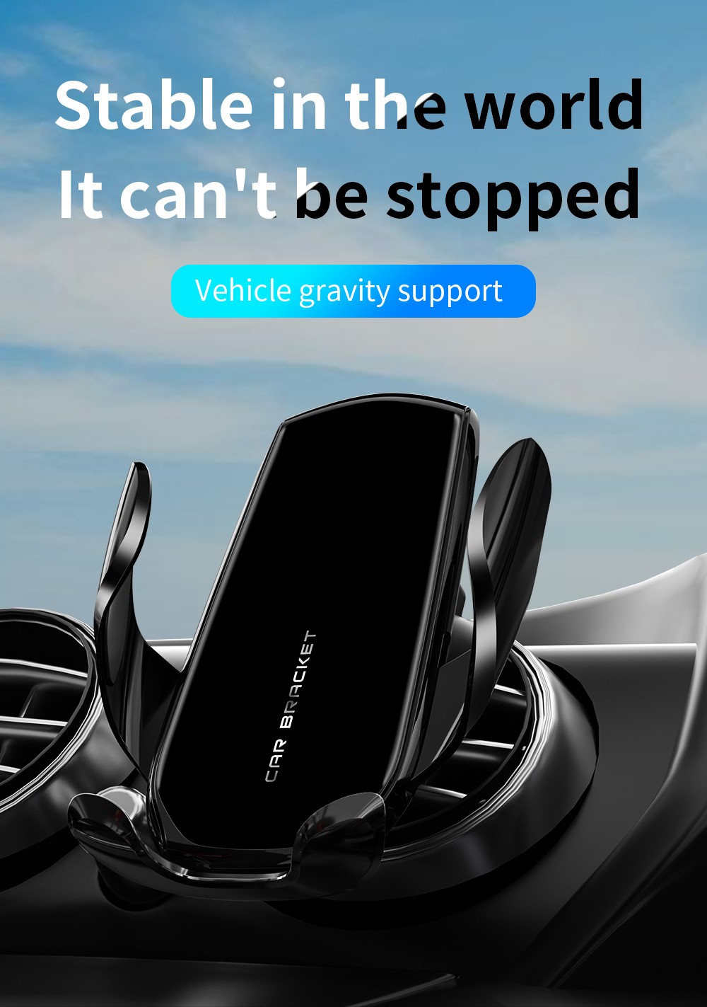 Good Price Car Mount Cell Phone Holder Air Vent Clip Gravity Auto Lock Rotatable and Retractable Car Phone Holder
