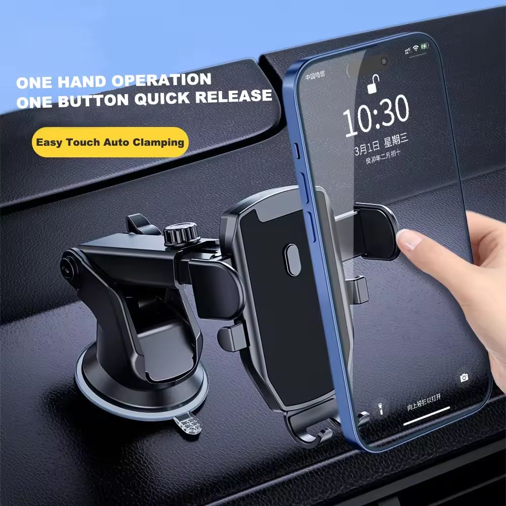 Hot One Touch Car Windshield Suction Cup Phone Mount Holder Car Phone Holder For Dashboard/Windshield Mobile Holder