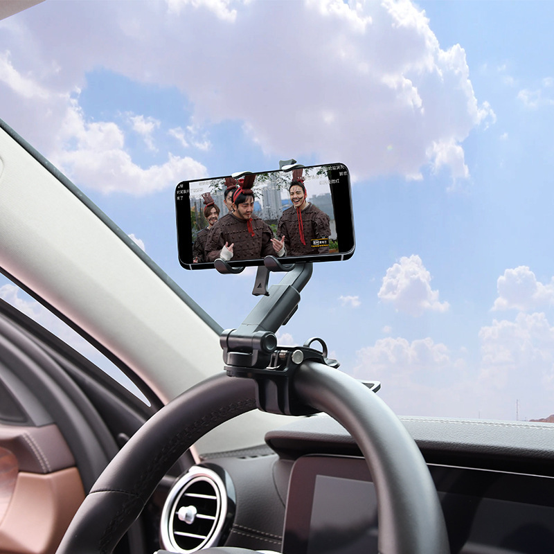 Adjustable universal car sun visor clip car mount multi functional navigation frame sunroof universal mobile phone holder