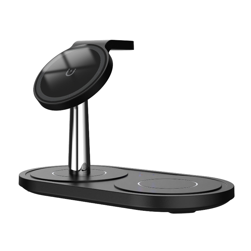 Cellphone Multifunctional Wireless Charger Magnetic Double Coil 3 In 1 Wireless Phone Fast Charging Holder