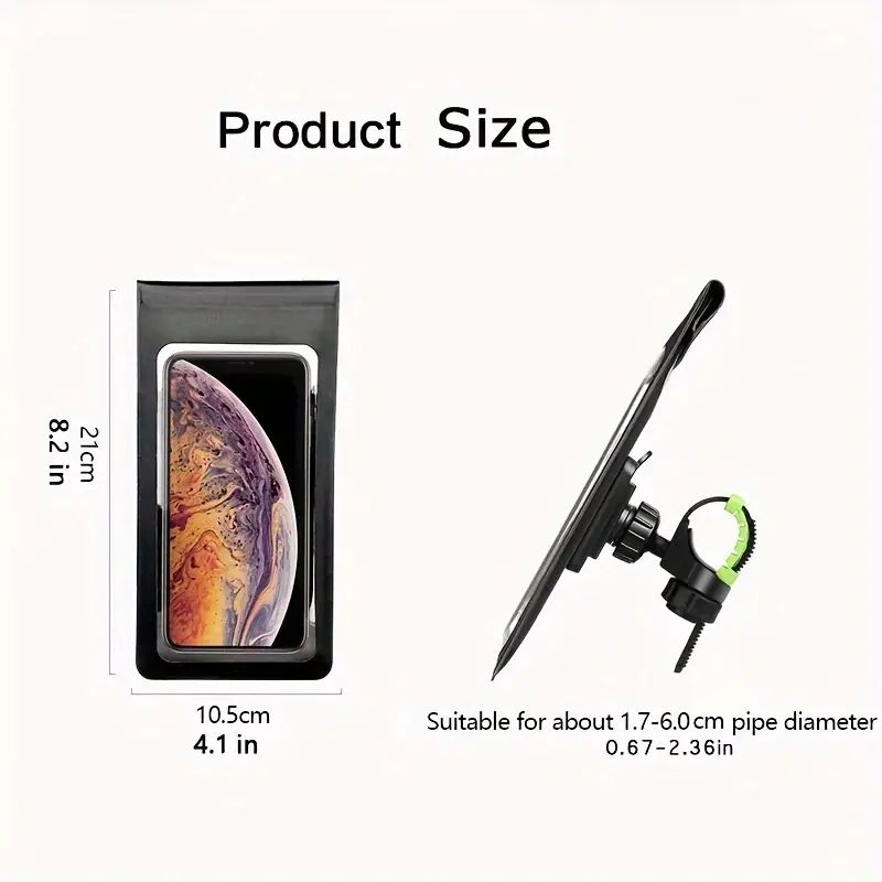 Bike Phone Holder Waterproof Motorcycle Phone Holder Touch Screen 360 degree Universal Bicycle Mobile Mount for Mobile Phones