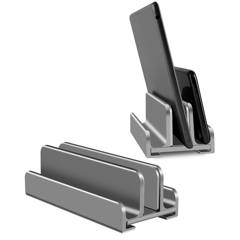 Portable Aluminum Vertical Laptop Holder Widen Adjustable Storage 1 2 3 Slots Can Select Tablet PC Mobile Phones Stand