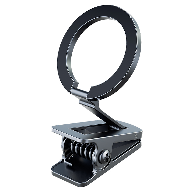 Clamp and Paste Use Car Interior Accessories Phone Mounts Magnetic Mobile Sticky New Alloy Folding Magnetic Car Phone Holder