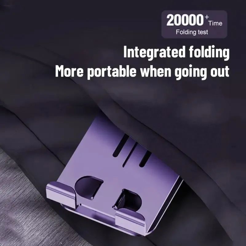 360 Rotating Portable Mobile Phone Desktop Holder All Metal Foldable Folding Mobile Phone Stand Aluminum