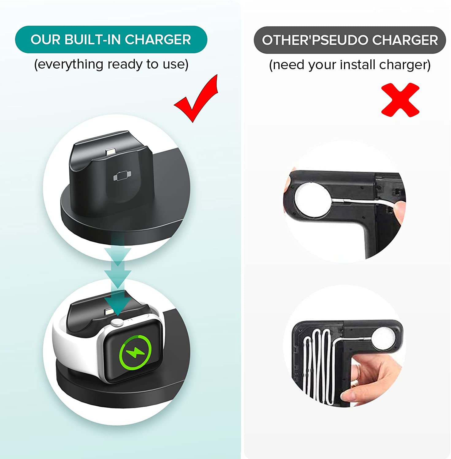 Smart universal multi devices wireless charging stand for iphone,iwatch,airpods etc
