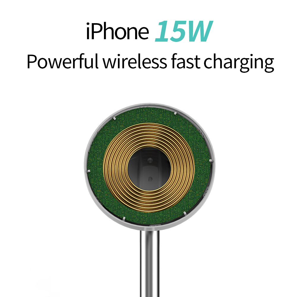 All in 1 Wireless Charger Stand Fast Charging Cell Phone Mobile Phone Holder Multi-function Magnetic Wireless Charger Station