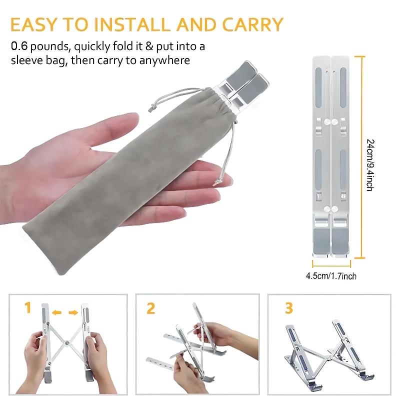 Best Price Foldable Height Adjustable Desktop Aluminum Alloy Laptop Stand Adjustable Portable