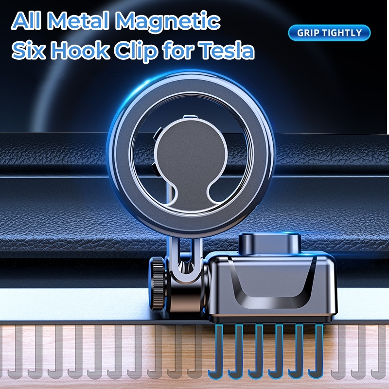 Metal Adjustable Mobile Phone Holder for Tesla Model 3 Model Y Magnetic for iPhone12/13/14/15 Air Vent Stand Support Accessories