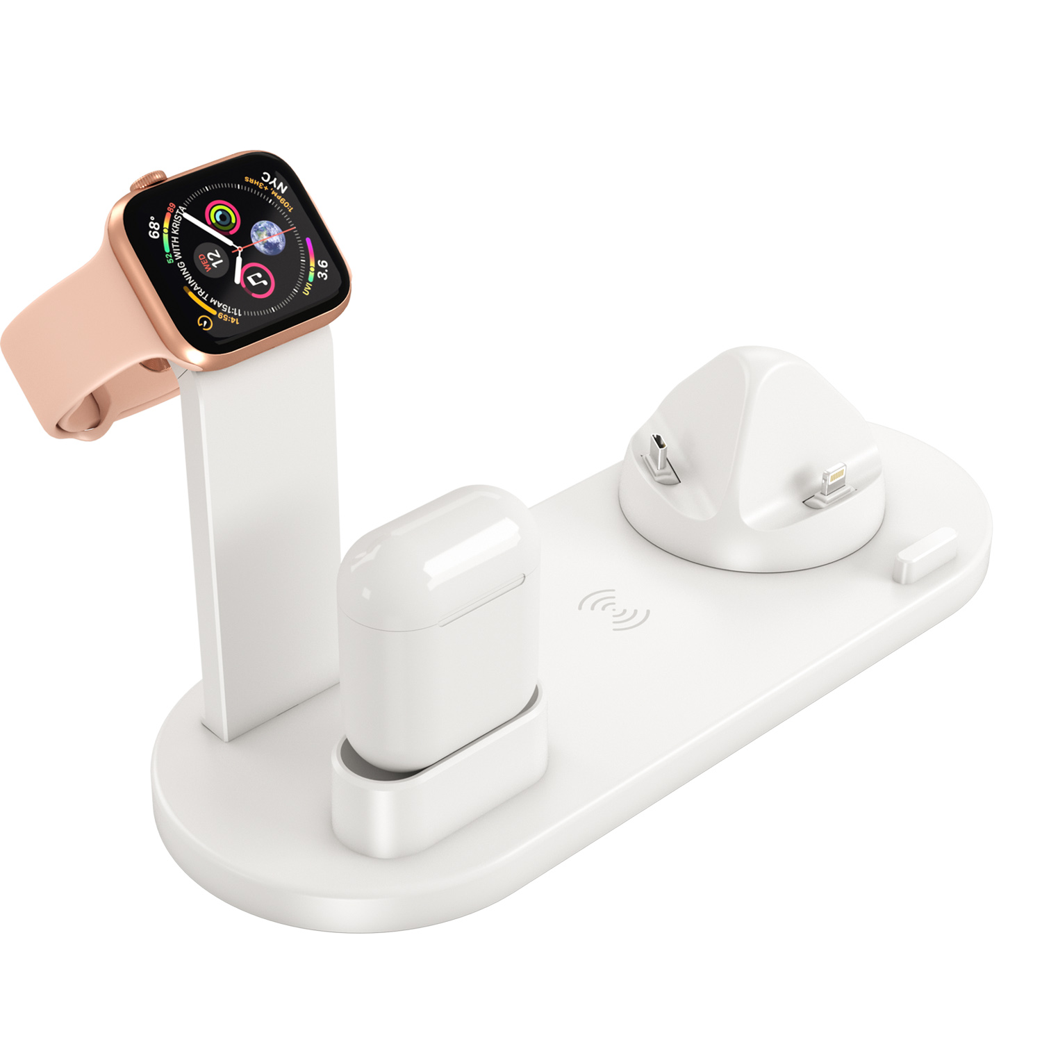 Promotional gift choice 3 in 1 multi function 15w fast wireless charging dock station