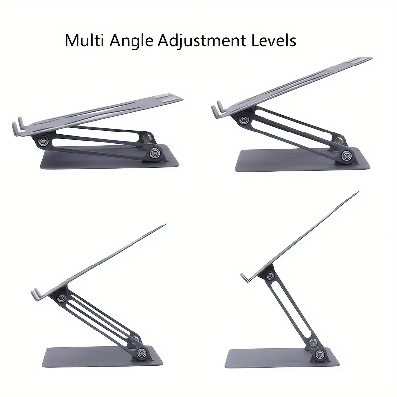 Foldable Desk Clip Holder Laptop Stand,Collapsible Metal Laptop Desktop Stand, Compatible with Air/Pro, Dell, HP, All Laptops
