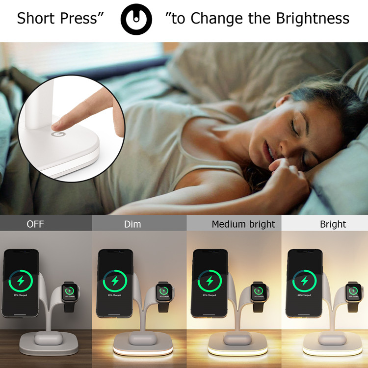 15w fast charging magnetic wireless 3in1 charging station for iphone,airpods,iwatch