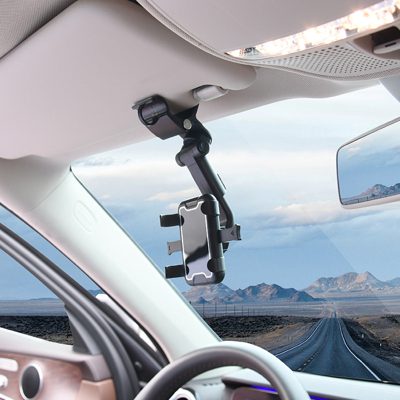 Adjustable New Design Car Cellphone Mount Clip 360 Rotatable Phone Holder for Car Sun Visor Cell Phone Holder for Car