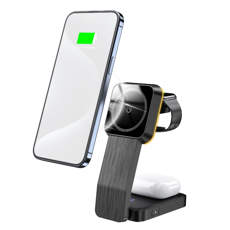 3 in 1 foldable magnetic wireless charger &amp; stand kit customized 4 in 1 wireless fast charger phone charger stand