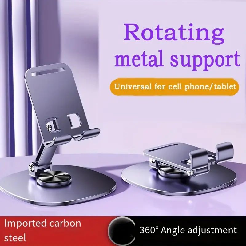 Foldable cheap desktop metal 360 rotating cell phone bracket mount folding adjustable mobile phone holder stand for desk
