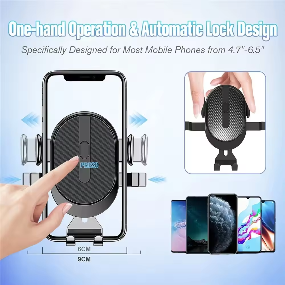 Super Suction Cell Phone Cradles Car Bracket One Touch Release Mobile Phone Hold Universal Car Phone Holder Mount For Dashboard