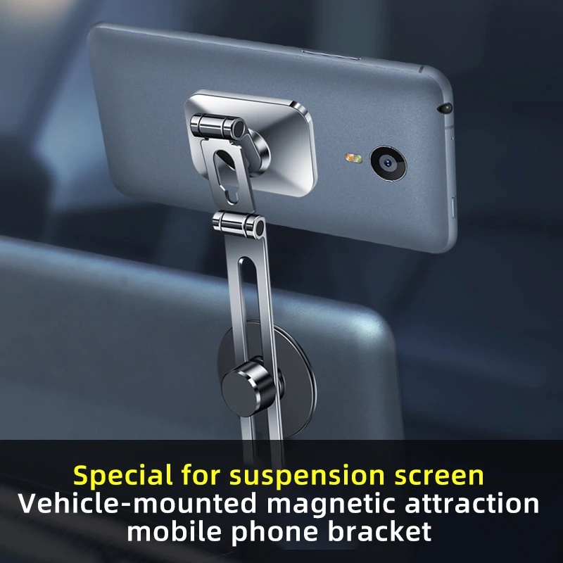 new arrival aluminum 360 degree long arm double folding magnet car air vent magnetic phone mount holder for iphone 12 13 14 15