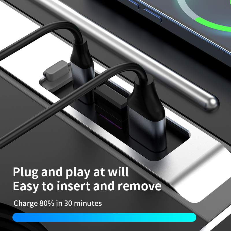 For Tesla Model 3/Y Fast Charger 27W USB Diversity USB 3.0 Hub Docking Station Center Control Expander 3 In 1 USB Hub for Tesla