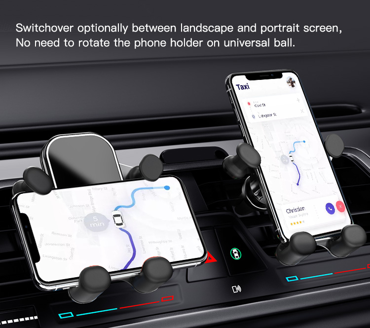 360 Angle Adjustable Mini Universal Gravity Car Bracket Car Vent Mobile Phone Holder Air Vent Mount for Smart Phone Accessories