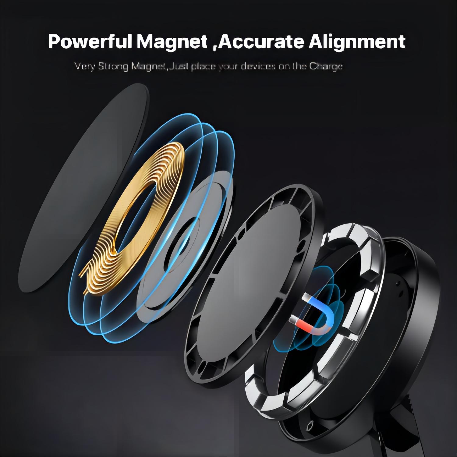 New Design Fast Charging Station 15W Multifunctional Charging Stand Magnetic 5 In 1 Wireless Charger For iPhone 12,13,14