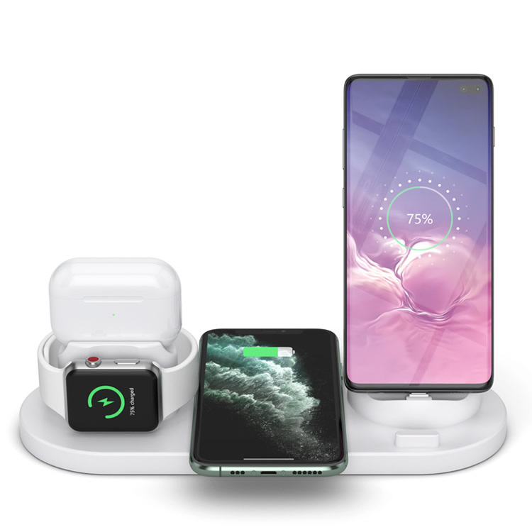 Smart all in one 15w wireless charging pad with iwatch and iphone stand