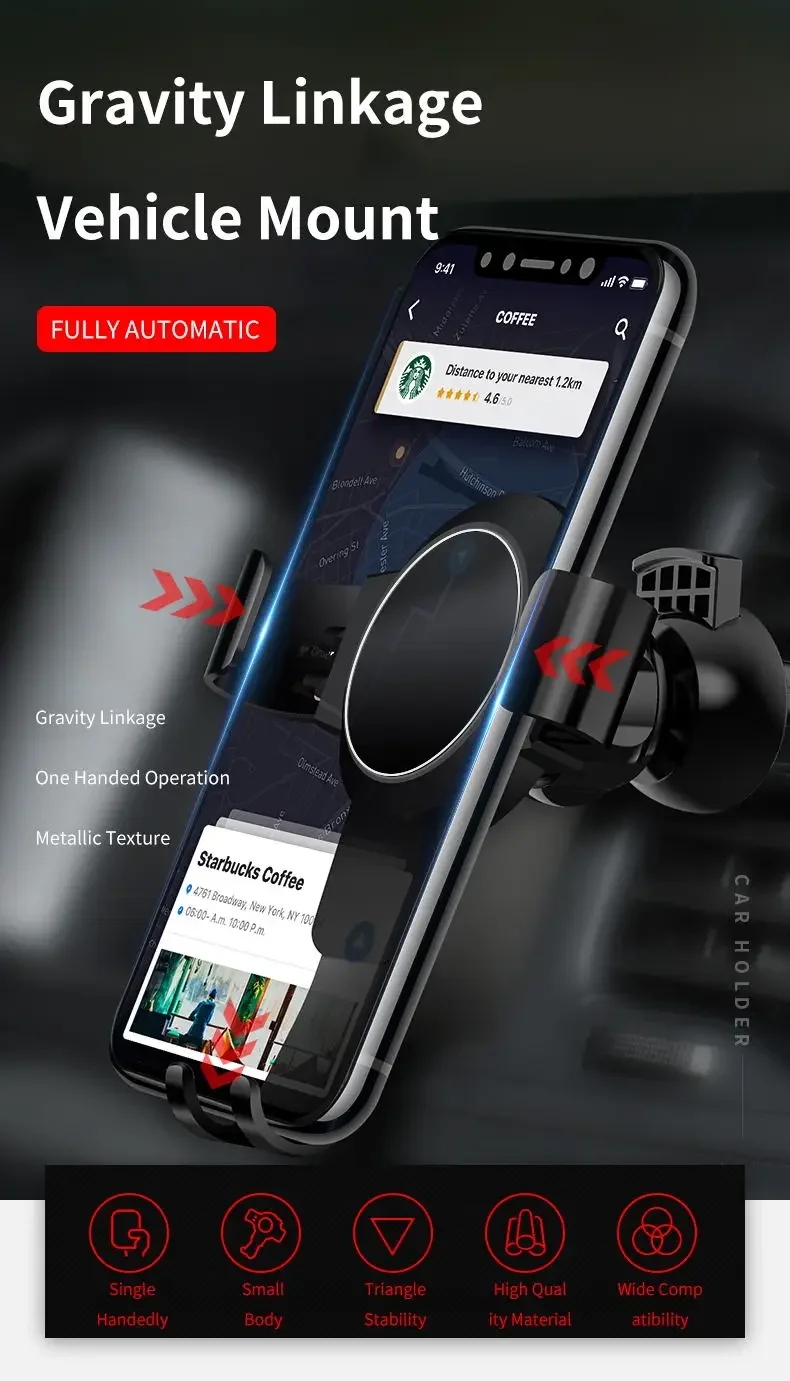 2024 smartphones Universal air vent cell phone car mount wholesale gravity car phone holder mobile holder for car phone stand