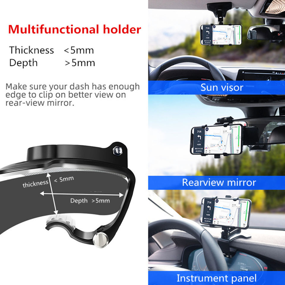 Dashboard Mount Stand for iPhone for Samsung 360 Rotation Phone Car Holder Support Phone Mount Stand