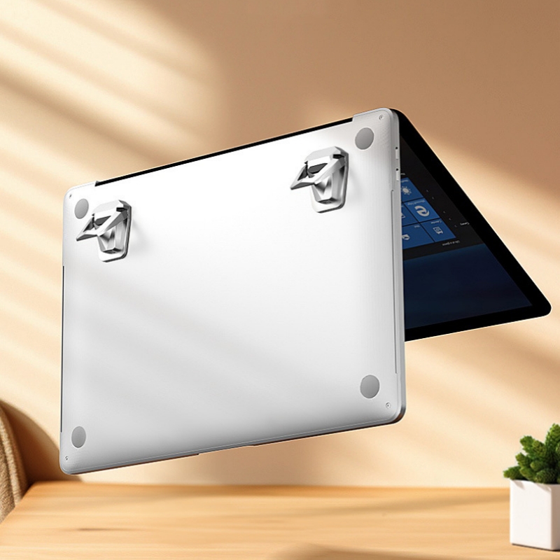 Self-Adhesive Back Holder Mini Laptop Stand Foldable Ergonomic Laptop Raised Heat Dissipation Bracket Stand for Laptop