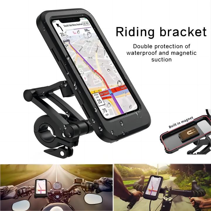 Waterproof Bicycle Motorcycle Phone Holder Case Bike Phone Bag for Mobile Smartphone Stand Support Scooter Cover Touch Screen