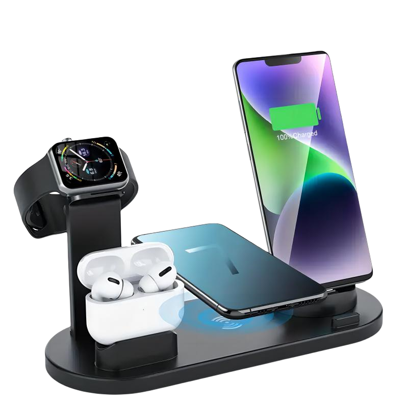 6 In 1 15W Fast Charger Stand Dock Earphone Watch Mobile Phone for All Enabled Phones stand charging station