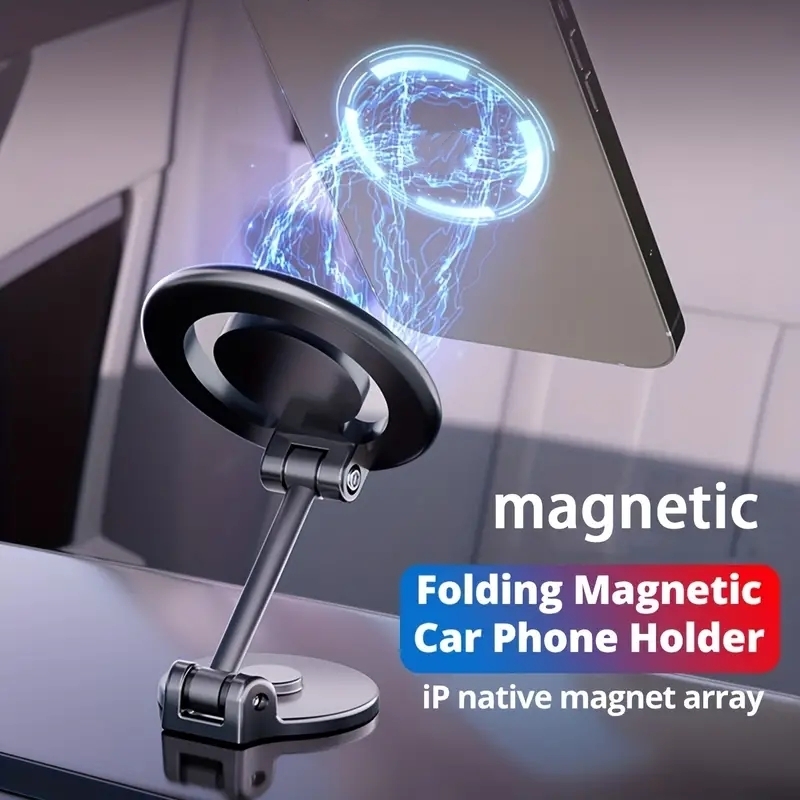 Best seller 2024 Adjustable Angle Magnetic Car Phone Holder Foldable Stand Magnet Mobile Phone Holder For Car