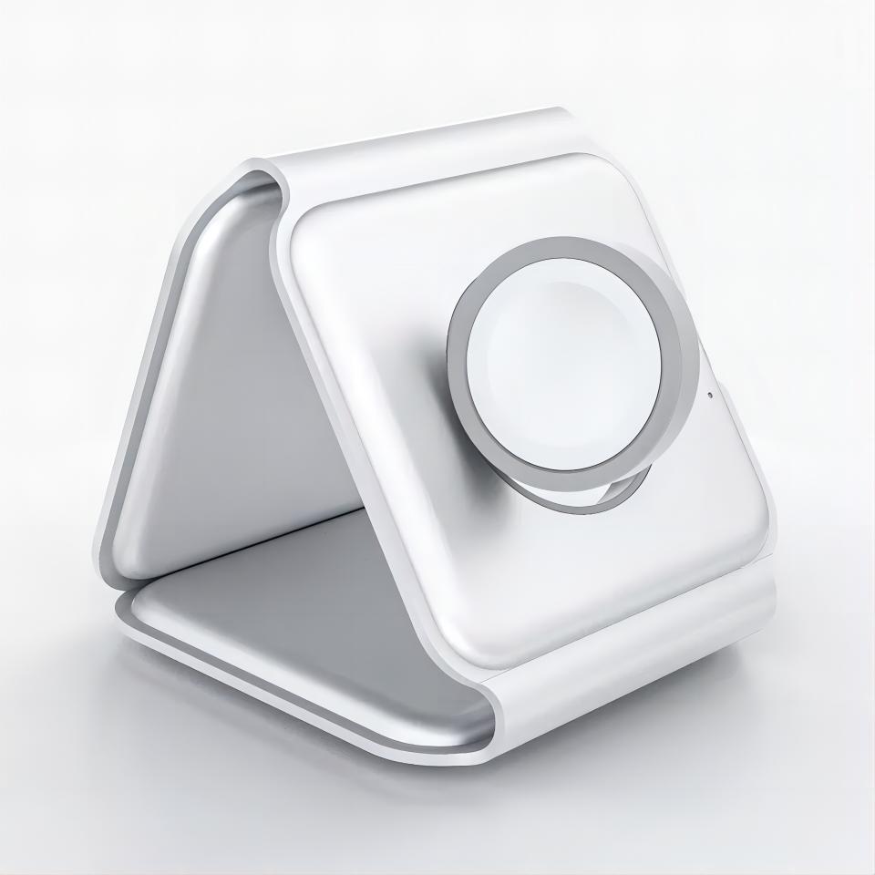 15W Foldable Charger 3 in 1 Magnetic Travel Charger Station Fast Smart Charging Light 3 in 1 Wireless Charger for Apple Products