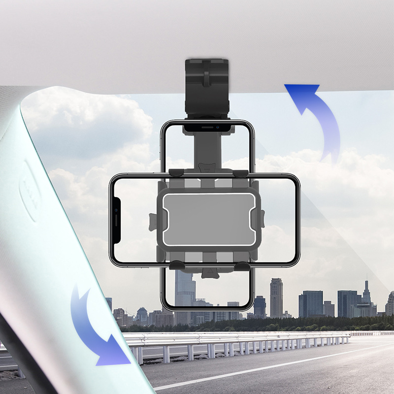 Adjustable New Design Car Cellphone Mount Clip 360 Rotatable Phone Holder for Car Sun Visor Cell Phone Holder for Car