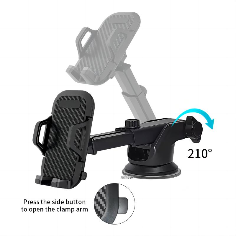 360 Degree rotatable and retractable long arms strong suction flexible car phone holder dashboard mount for IPhone best price