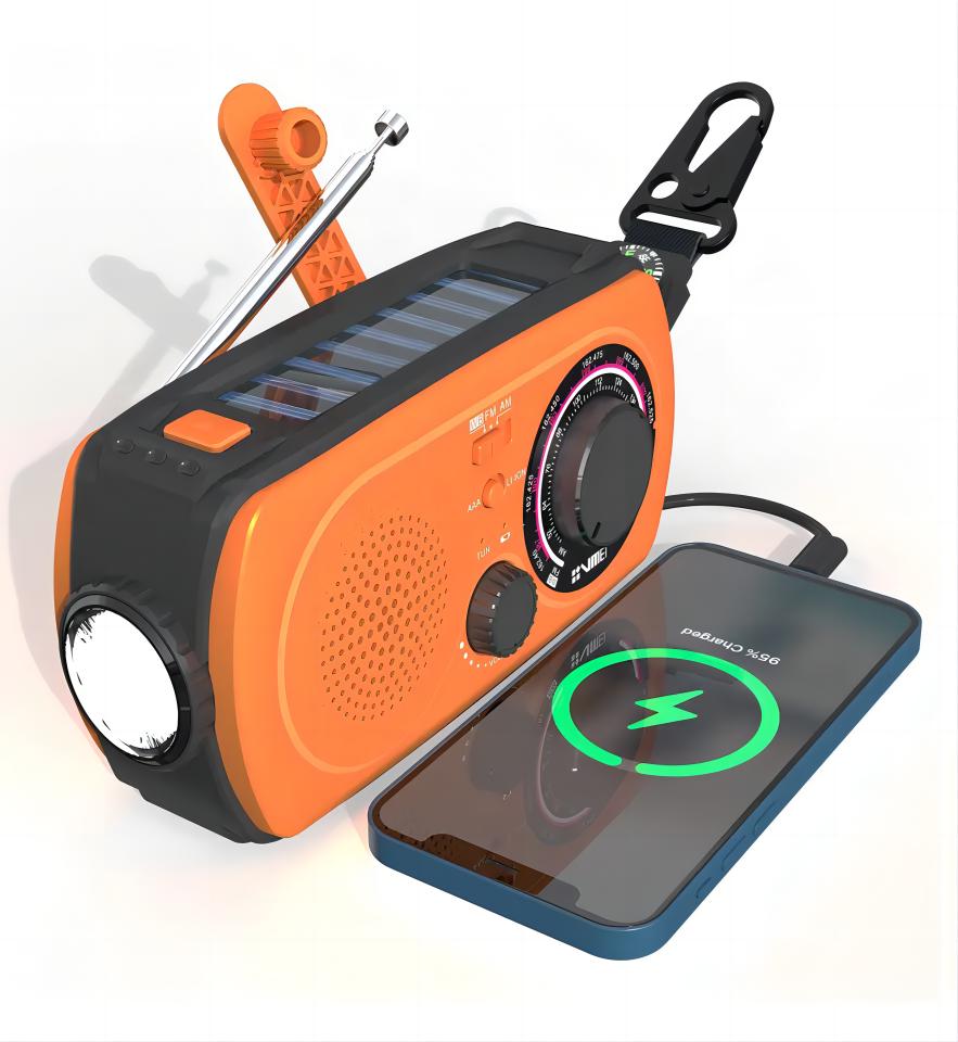 Multi Factory Portable Rechargeable Emergency Solar Hand Crank WB/NOAA Radio with Phone Charger Powerbank and LED Torch FM Radio