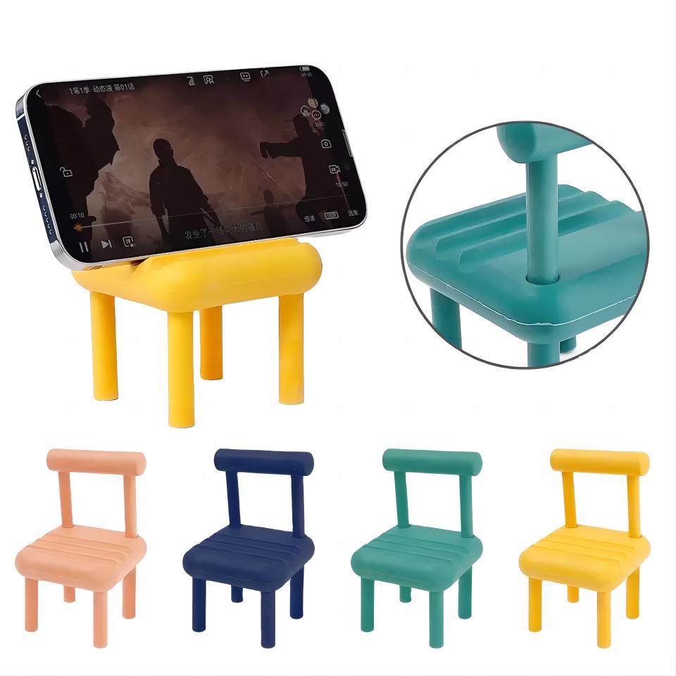 Colorful Smart Mini Mobile Phone Stand Desktop Chair Stand Adjustable Stand Holder for Mobile Phone