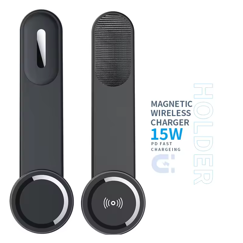 Bendable and Foldable at Any Angel Multiple Bendable Magnetic Car Phone Holder Memory Holder with 15W Wireless Charging