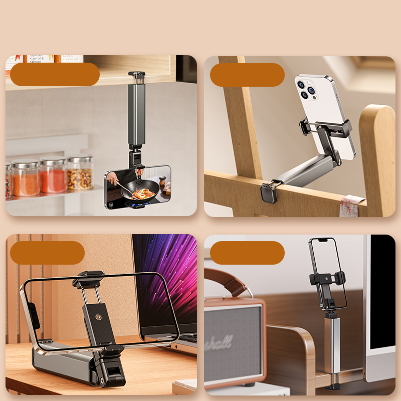 Universal Handsfree Folding in Flight Airplane Phone Holder Mount Adjustable Angle Stowable Travel Desk Cell Phone Holder Stand
