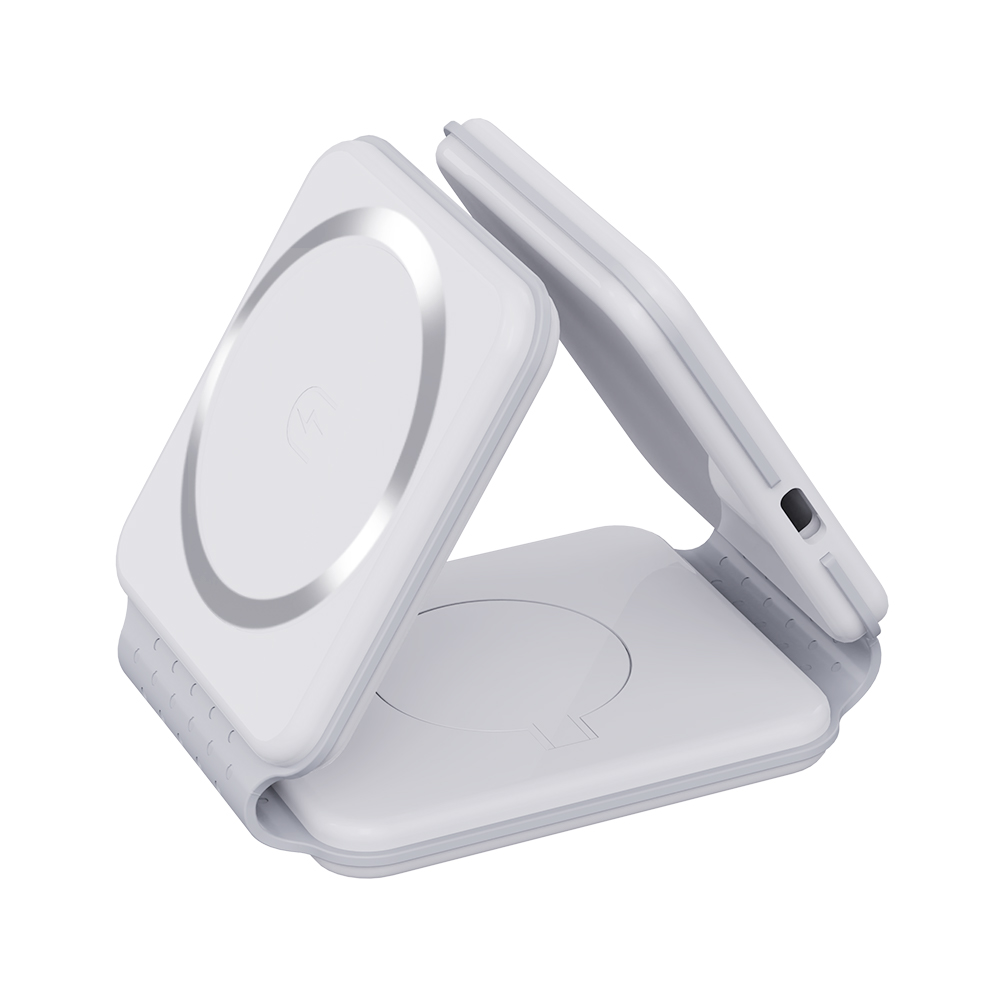 Foldable and Magnetic Wireless Charging Stand Wireless charger Station for Apple Watch, for AirPods and Phones 3 in 1