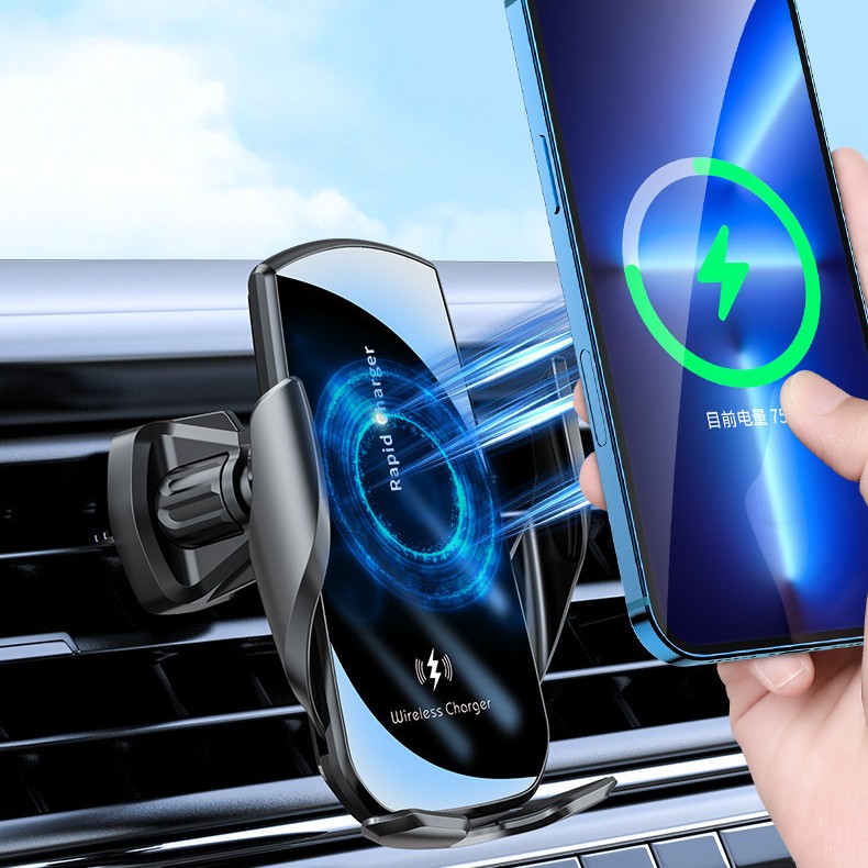 Universal Cellphone Accessories Mobile Phone Charger Holder Mount Auto 15W Wireless Fast Car Charger for Iphone